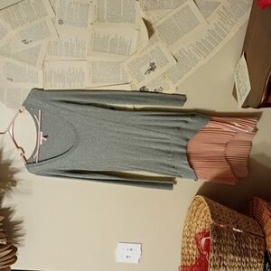 Victoria's Secret Gray & Pink Sweater Dress